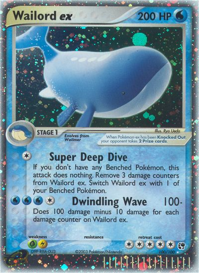 EX Sandstorm Holo Wailord EX #100/100